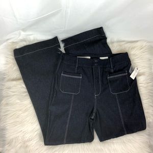 Anthropologie Wide Leg Dark Denim Jeans